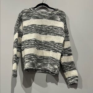 Striped Grey and White Sweater